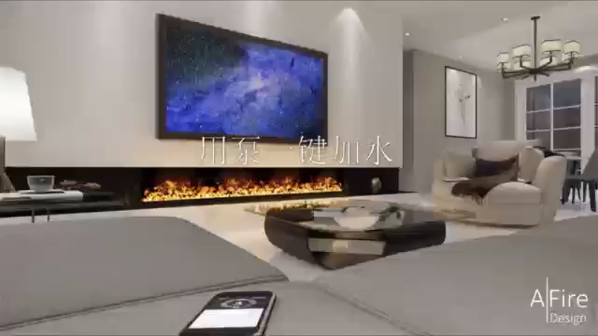 【水离子水壁炉】用泵一键加水