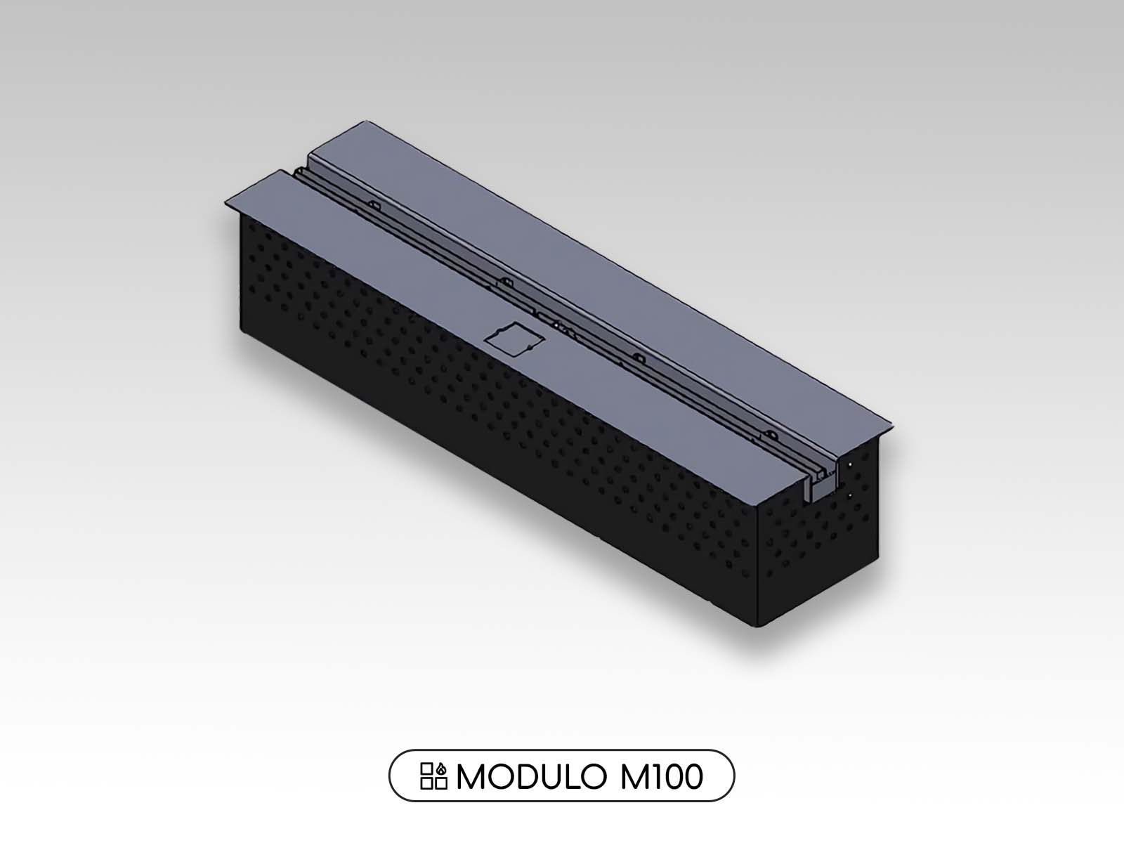 AFire模块化嵌入式酒精壁炉Modulo M100内部模块