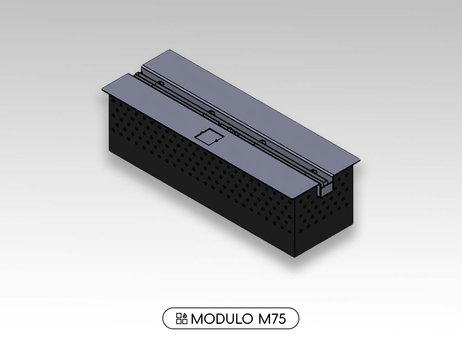 AFire模块化嵌入式酒精壁炉Modulo M75内部模块
