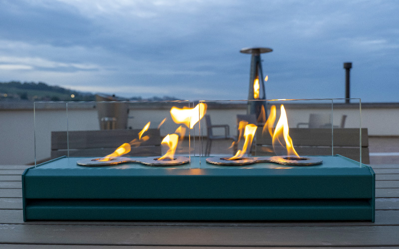 FOCOTTO LINEAR STEEL 60 - 开放式户外不锈钢酒精壁炉