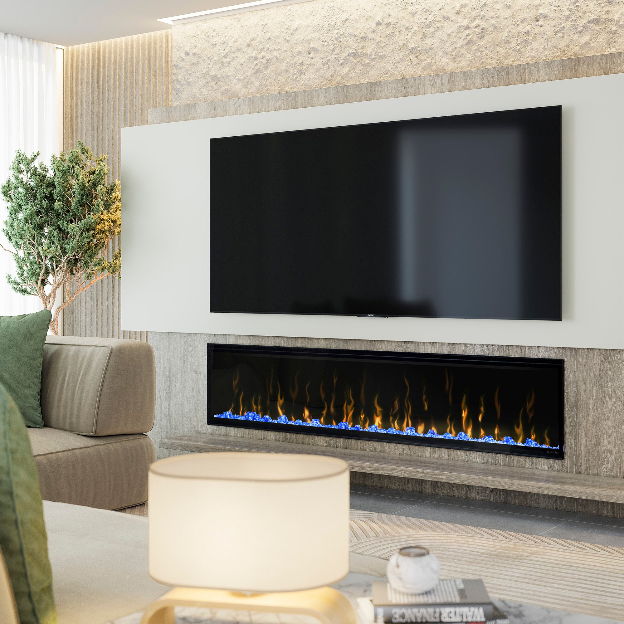 Dimplex linear electric fireplace Ignite XLF100 - 嵌入式长条形电壁炉